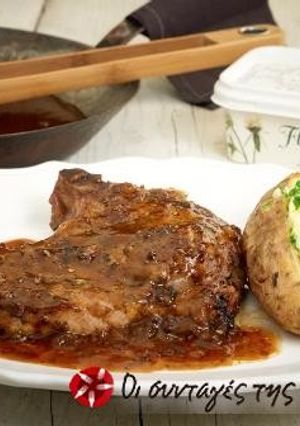 Φωτογραφία της συνταγής Pepper steak με φρεσκοψημένες πατάτες στο φούρνο