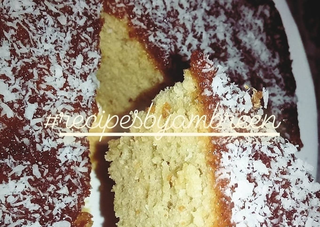 Calamalized Coconut Sponge