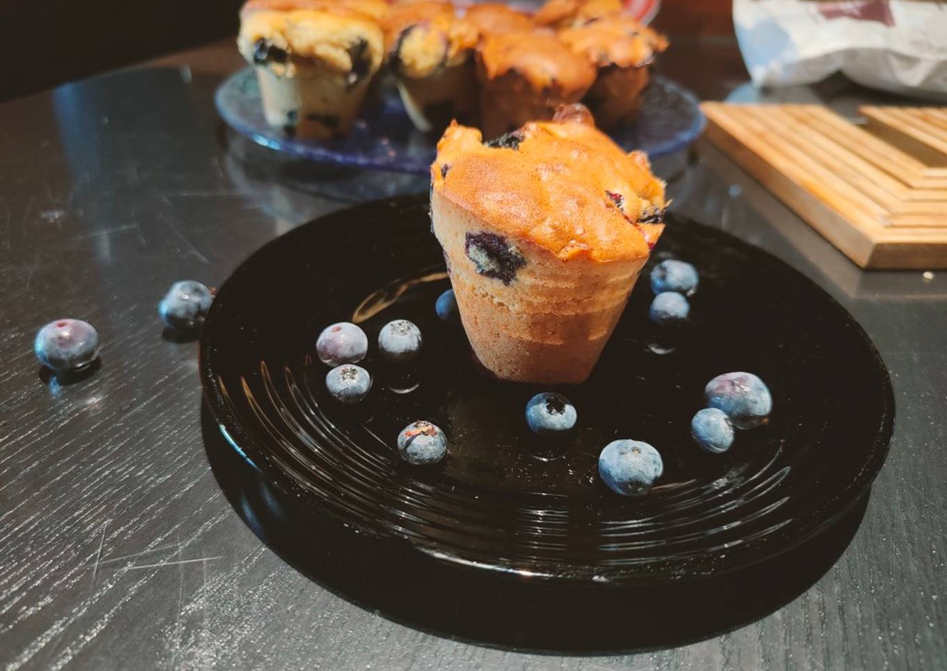 Muffins extra moelleux aux myrtilles