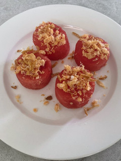 A picture of Watermelon with Fried Dried Shrimp.
