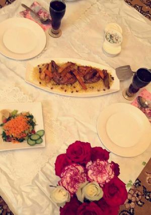 صورة لوصفة دجاج بالفرن على الارز