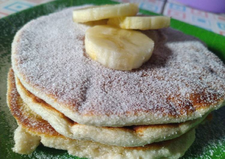 Resep Banana Fluffy Pancake 🍌 🥞 Anti Gagal