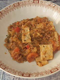 Una foto de Quinoa con pulpo vegano
