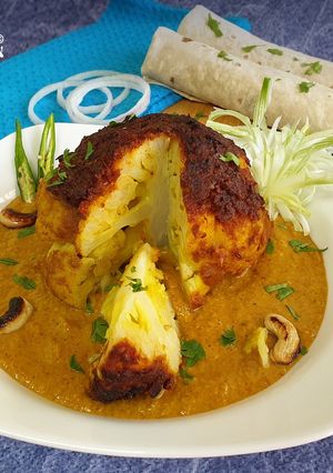 A picture of Baked Malai Gobi Musallam.