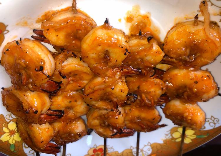 Sate udang madu