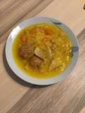 Chicken Soup with Meatballs and Noodles