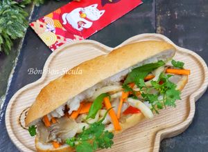 Hình của món Bánh mì Nấm nướng Bơ (Món Chay).