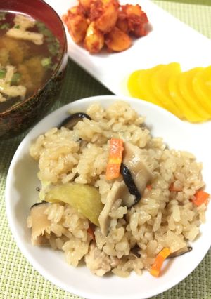 Foto resep Okowa Ayam  (nasi ketan tim ayam ala jepang) versi rice cooker