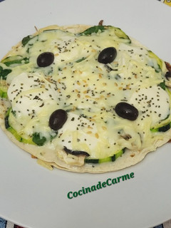 Una foto de Torti-pizetta de hortalizas y queso