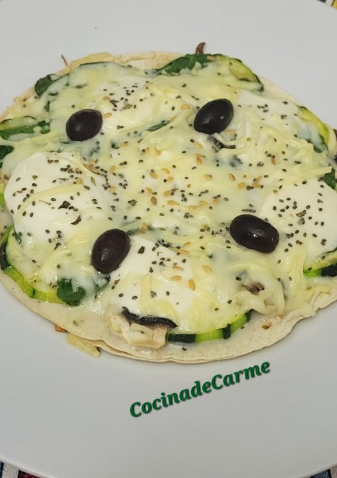 Una foto de Torti-pizetta de hortalizas y queso