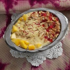 A picture of Kesariya yogurt.