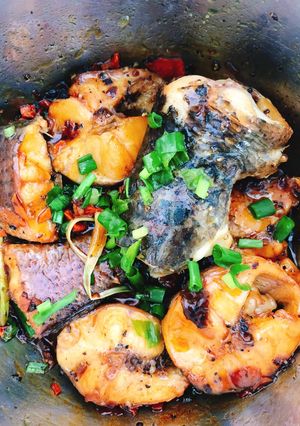 Hình của món Cá lóc kho tiêu.