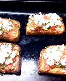 Ricotta cheese bruschetta
