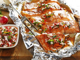 Salmón horneado con salsa de rábano fresco 🤤