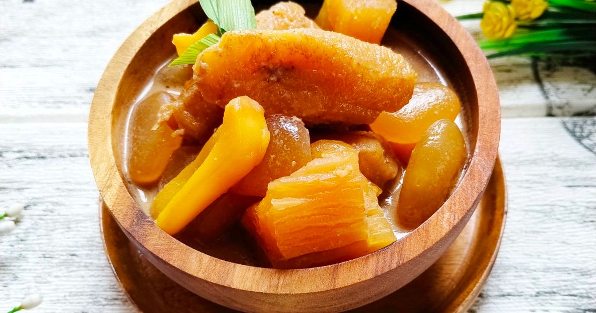 Kuah Tuhe | Kolak Aceh (Pakai Gula Merah)