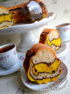 عکسی از دستور کیک مواج با سفیده تخم مرغ 🌸