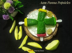 A picture of Aam Panna Popsicles.