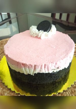 Una foto de Cheesecake de Oreo y fresas