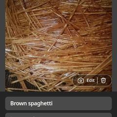 Brown spaghetti A picture of Brown spaghetti.