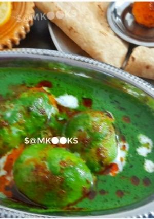 A picture of Hariyali Dum Aloo.