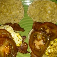 A picture of Turkey Bacon Breakfast Sandwiches.