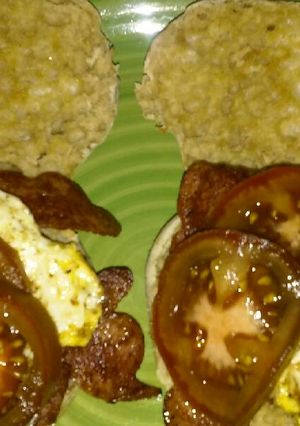 A picture of Turkey Bacon Breakfast Sandwiches.