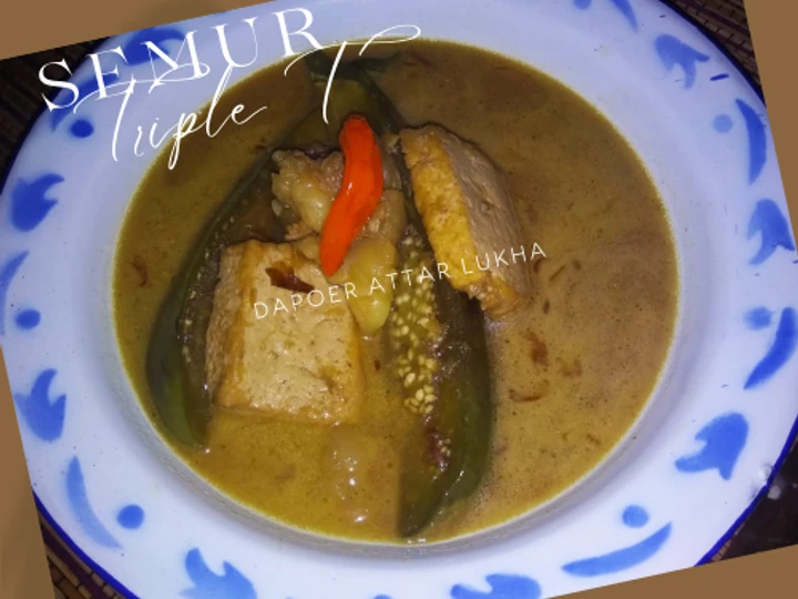Langkah Gampang Membuat Resep RESEP MINGGU KE-5 SEMUR TRIPLE &amp;#39;T&amp;#39; (Terong, Tahu, Tetelan) yang Enak Banget Anti Ribet, Sempurna
