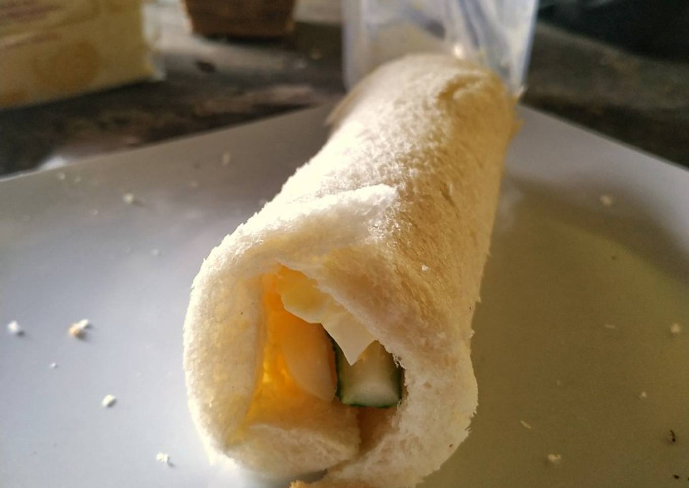 Boiled egg sandwich rolls