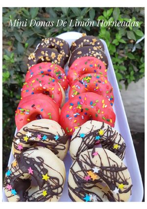 Una foto de Mini Donas De Limón HORNEADAS CON TÉCNICA (abriochada)
