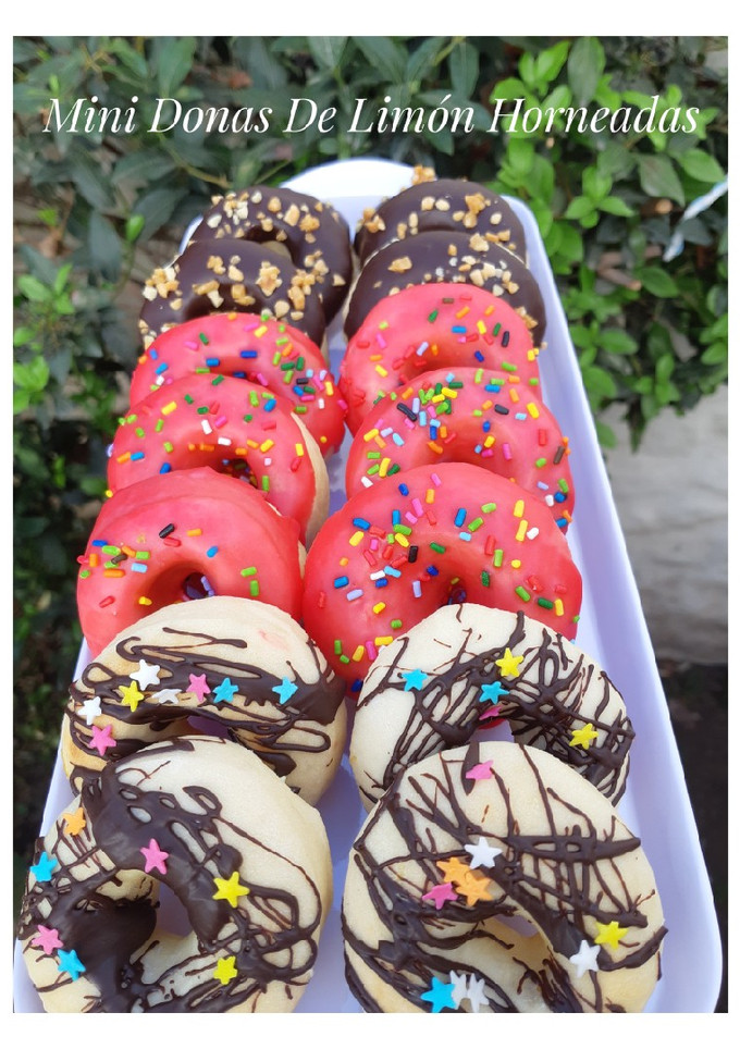 Una foto de Mini Donas De Limón HORNEADAS CON TÉCNICA (abriochada)