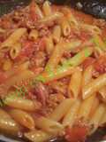 Penne with Sausage and Speck