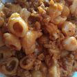 Macarrones con carne y salsa de tomate