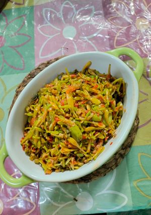 Foto resep Tumis Bunga Pepaya Plus Teri dan Pete anti pahit