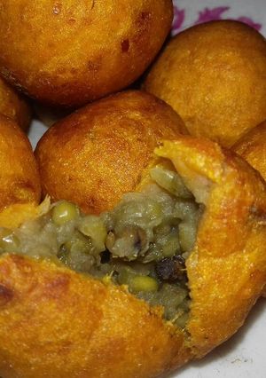 Foto resep Bola-bola ubi isi kacang ijo