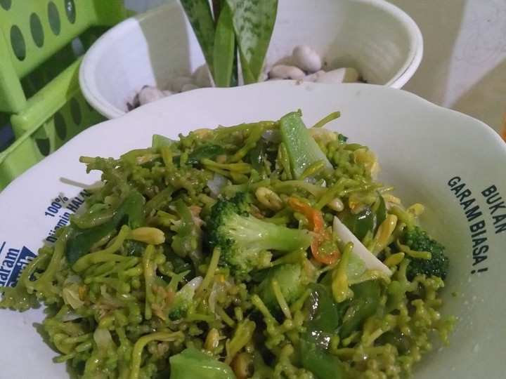 Resep Oseng bunga pepaya Anti Gagal