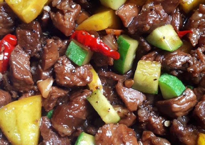 Resep Daging Sapi Lada Hitam oleh prasasti - Cookpad