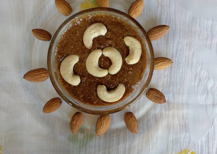 Recipe of Super Quick Homemade Oats Halwa - Healthy and delicious halwa recipe made with jaggery and oats