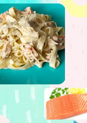 Une photo de Tagliatelles au saumon