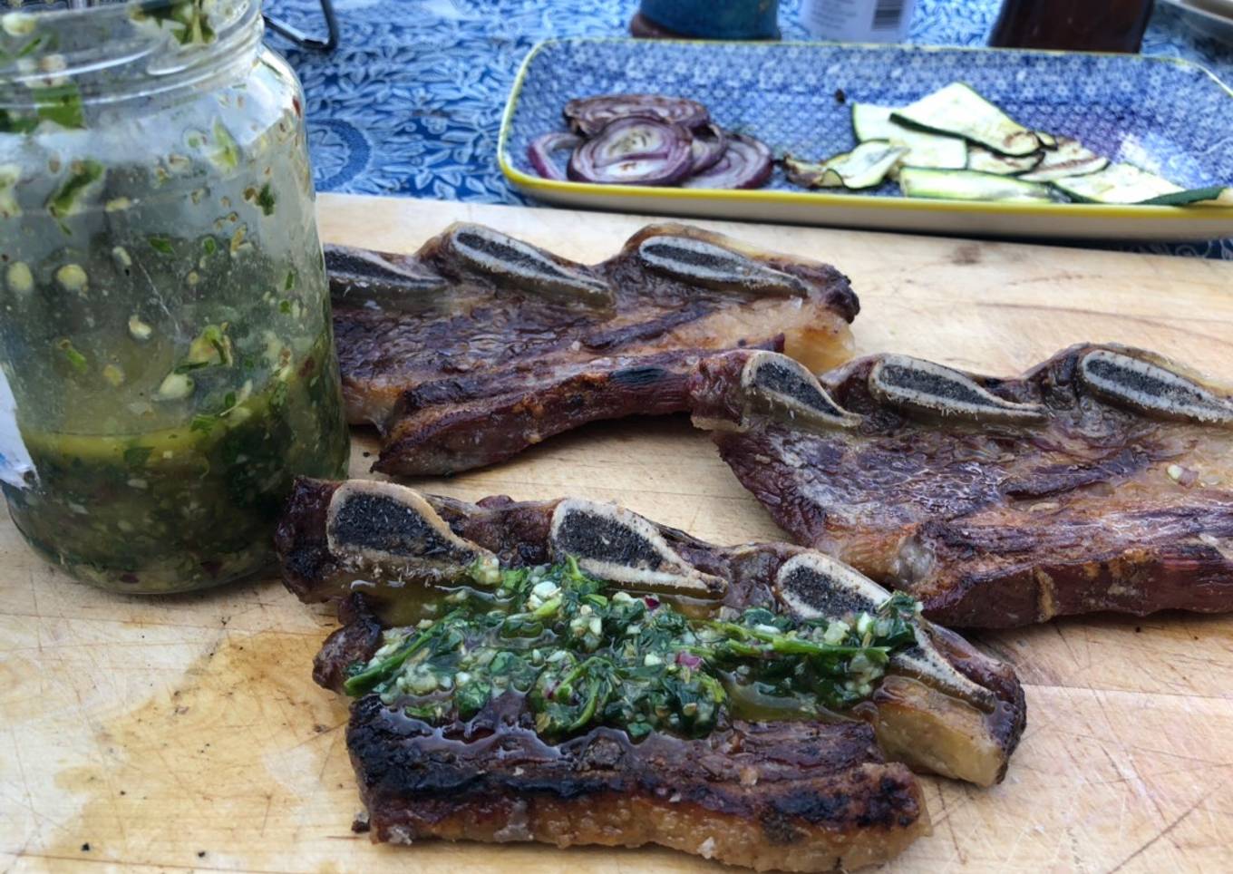 BBQ short rib & chimichurri dressing