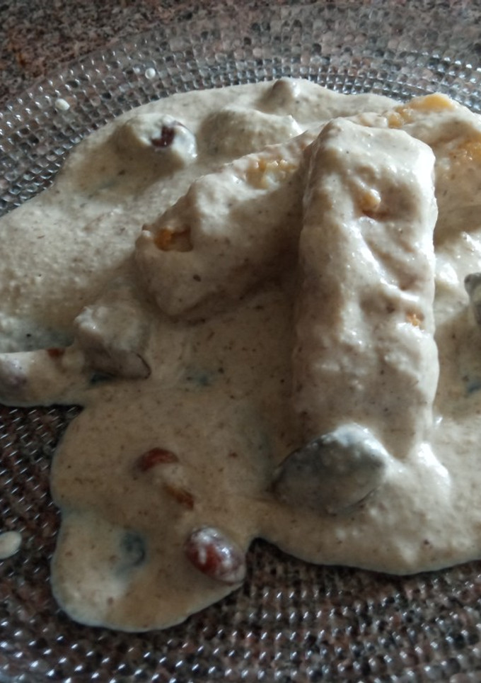 Una foto de Bacalao con salsa de setas