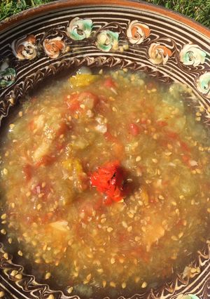 A picture of Heritage tomato salsa.