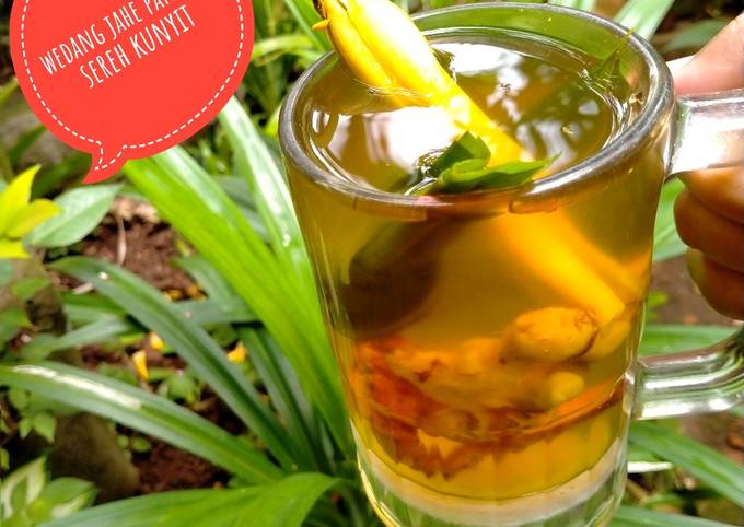 Resep 97) wedang jahe pandan sereh kunyit Anti Gagal