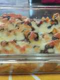 Macarrones con verduras al horno