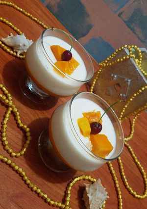 A picture of Mango Panna Cotta.