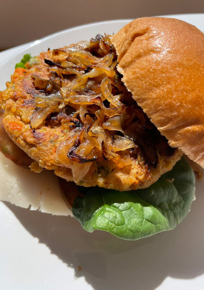 Una foto de Hamburguesas vegetarianas de soja texturizada