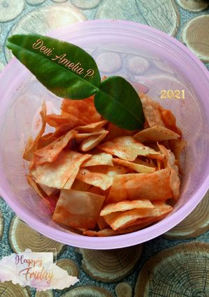 Foto resep 1^ Kripik Kulit Pangsit Daun Jeruk