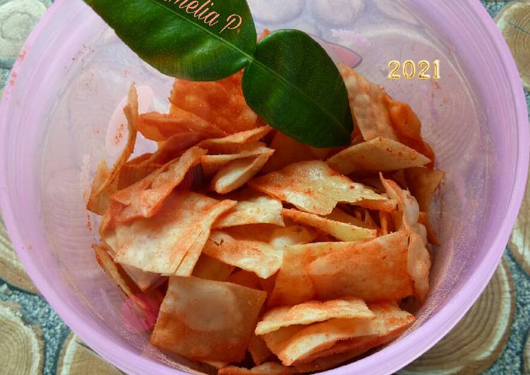 Resep 1^ Kripik Kulit Pangsit Daun Jeruk, Lezat Sekali