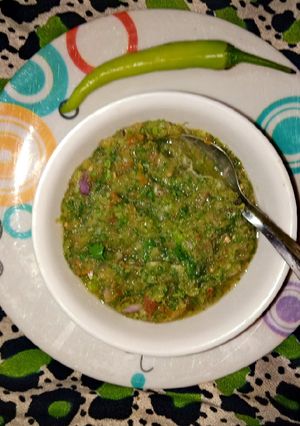 A picture of Coriander chutney.