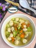 Soup Labu Wortel & Bakso Ikan