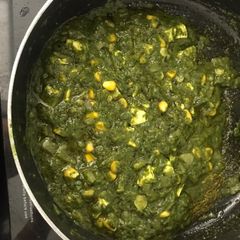 A picture of Cheese spinach corn.